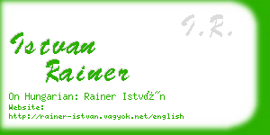 istvan rainer business card